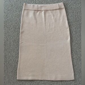 H&M Neutral Cream Pencil Skirt